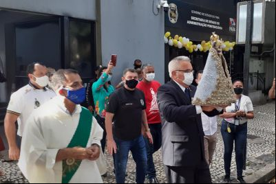 notícia: Seap recebe Imagem Peregrina de Nossa Senhora de Nazaré