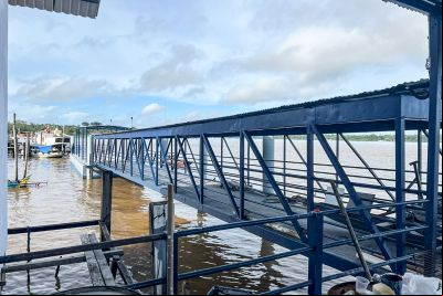 notícia: No Marajó, obras do Terminal Hidroviário de Afuá estão em fase de conclusão                          