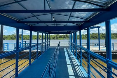 notícia: Reconstrução do Terminal Hidroviário de Bagre entra em fase de finalização, no Marajó 