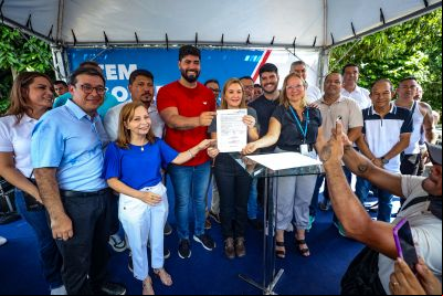 notícia: Em Belém, Governo do Estado leva asfalto aos bairros da Marambaia e Telégrafo